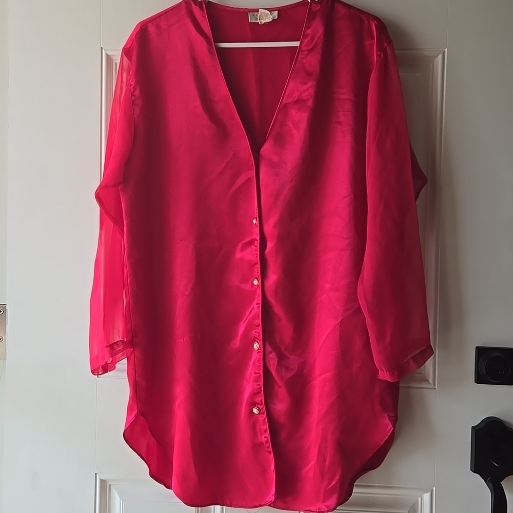 Vintage Victoria's Secrets Pearl Button Down Intimates Blouse